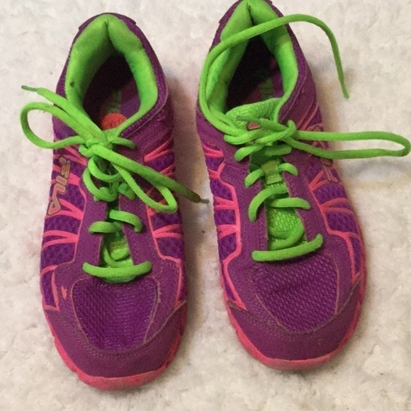 lace up fabric dls foam sneakers size 5 - Picture 1 of 4